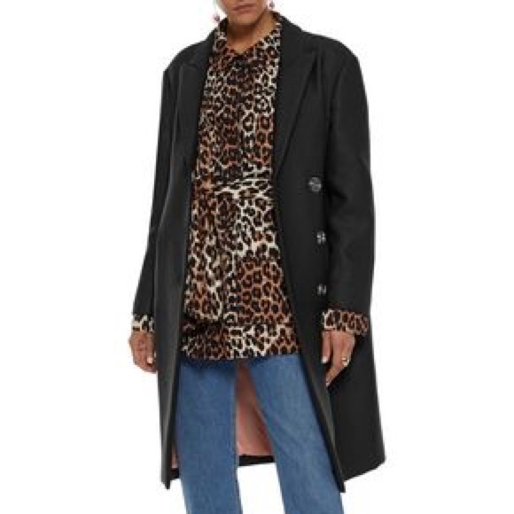 Acne Studios Pink Silk Lined Black Coat - Picture 7 of 7